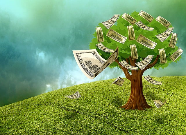 strom plný peněz